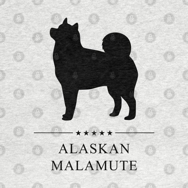 Alaskan Malamute Black Silhouette by millersye